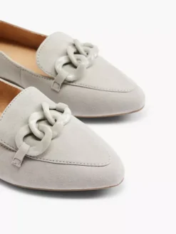 Grijze Suéde Loafer Sierketting -Vanharen 2153200 H5