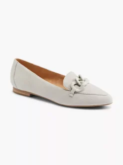 Grijze Suéde Loafer Sierketting -Vanharen 2153200 H6