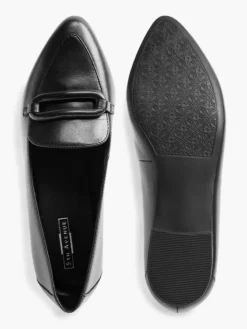 Zwarte Leren Loafer Sierketting -Vanharen 2153202 H3