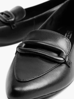 Zwarte Leren Loafer Sierketting -Vanharen 2153202 H5