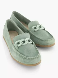 Groene Suéde Instapper Sierketting -Vanharen 2153206 H5