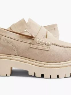 Beige Leren Chunky Loafer -Vanharen 2153212 H5