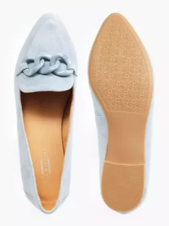 Blauwe Suéde Loafer Sierketting -Vanharen 2153232 H3