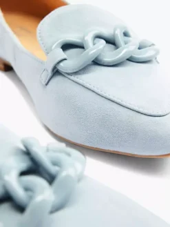 Blauwe Suéde Loafer Sierketting -Vanharen 2153232 H5