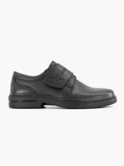 Zwarte Leren Geklede Schoen
