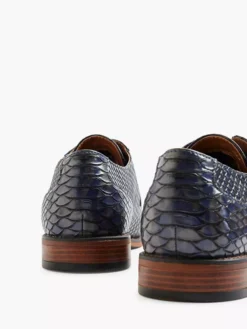 Blauwe Veterschoen Slangenprint -Vanharen 2162271 H4