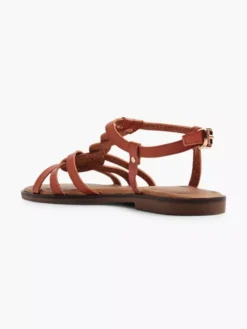 Bruine Sandalen Gevlochten -Vanharen 2169367 H3