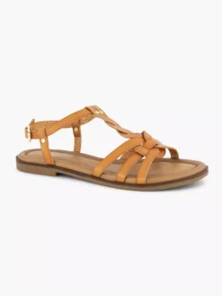 Bruine Sandalen Gevlochten -Vanharen 2169367 H6