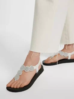 Skechers Witte Sandaal Steentjes -Vanharen 2173469 H10