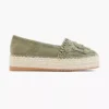Groene Platform Espadrille Touw -Vanharen 2173741 H1