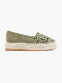 Groene Platform Espadrille Touw