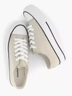 Beige Canvas Sneaker -Vanharen 2174238 H5