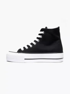 Zwarte Hoge Canvas Sneaker -Vanharen 2174258 H2