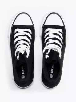 Zwarte Hoge Canvas Sneaker -Vanharen 2174258 H3