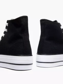 Zwarte Hoge Canvas Sneaker -Vanharen 2174258 H4