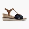 ESPRIT Donkerblauwe Sandalette Sleehak -Vanharen 2176673 H1