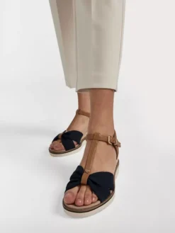 ESPRIT Donkerblauwe Sandalette Sleehak -Vanharen 2176673 H10