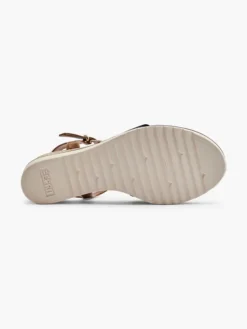 ESPRIT Donkerblauwe Sandalette Sleehak -Vanharen 2176673 H4