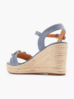 Jeansblauwe Sandaal Sleehak -Vanharen 2176842 H3