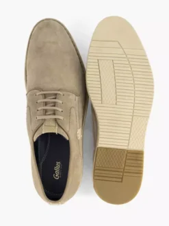 Zandkleurige Leren Veterschoen -Vanharen 2178455 H3