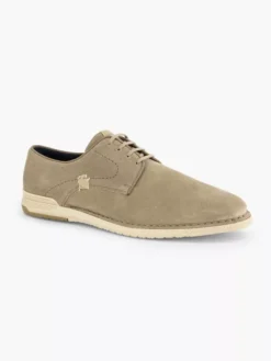 Zandkleurige Leren Veterschoen -Vanharen 2178455 H6