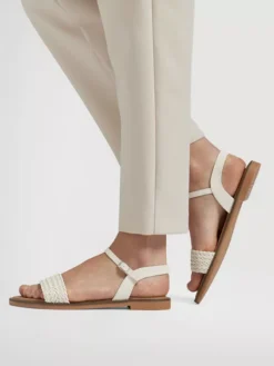 Witte Sandaal Gevlochten -Vanharen 2178750 H10