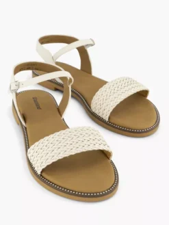 Witte Sandaal Gevlochten -Vanharen 2178750 H5