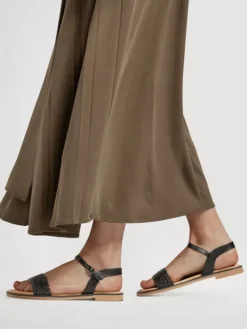 Zwarte Sandaal Gevlochten -Vanharen 2178752 H10