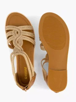 Bruine Sandaal Steentjes -Vanharen 2178939 H5