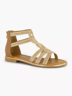 Bruine Sandaal Steentjes -Vanharen 2178939 H6