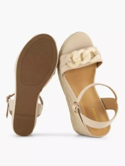 Creme Sandalen Sleehak -Vanharen 2179246 H3