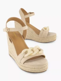 Creme Sandalen Sleehak -Vanharen 2179246 H5