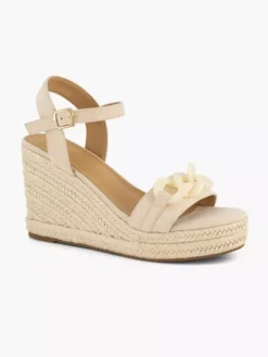 Creme Sandalen Sleehak -Vanharen 2179246 H6