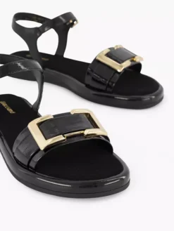 Zwarte Sandaal Siergesp -Vanharen 2179504 H5