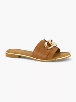 Cognac Slipper Sierketting -Vanharen 2179676 H6