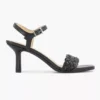 Zwarte Sandalette Gevlochten -Vanharen 2180224 H1