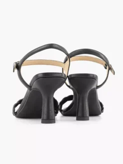 Zwarte Sandalette Gevlochten -Vanharen 2180224 H4