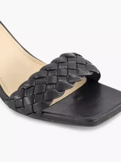 Zwarte Sandalette Gevlochten -Vanharen 2180224 H5