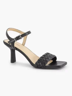 Zwarte Sandalette Gevlochten -Vanharen 2180224 H6