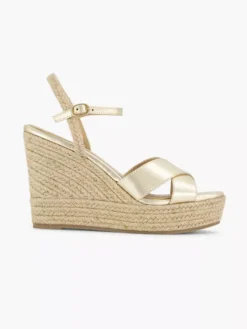 Gouden Espadrille Sleehak