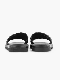 Zwarte Slipper Gevlochten -Vanharen 2180328 H4