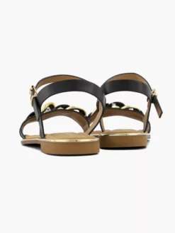 Zwarte Sandaal Sierketting -Vanharen 2180375 H4