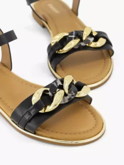 Zwarte Sandaal Sierketting -Vanharen 2180375 H5