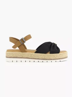 ESPRIT Zwarte Platform Sandaal Touw