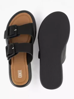 Zwarte Slipper Gespen -Vanharen 2180866 H3