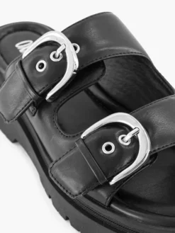 Zwarte Chunky Slipper -Vanharen 2180891 H5