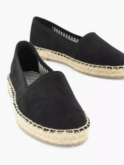 Zwarte Espadrille Touw -Vanharen 2181467 H5