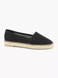 Zwarte Espadrille Touw -Vanharen 2181467 H6