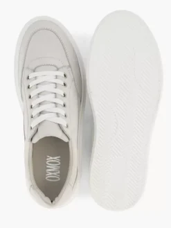 Lichtgrijze Leren Sneaker -Vanharen 2181962 H3