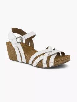 Easy Street Witte Sandaal Sleehak -Vanharen 2184597 H6